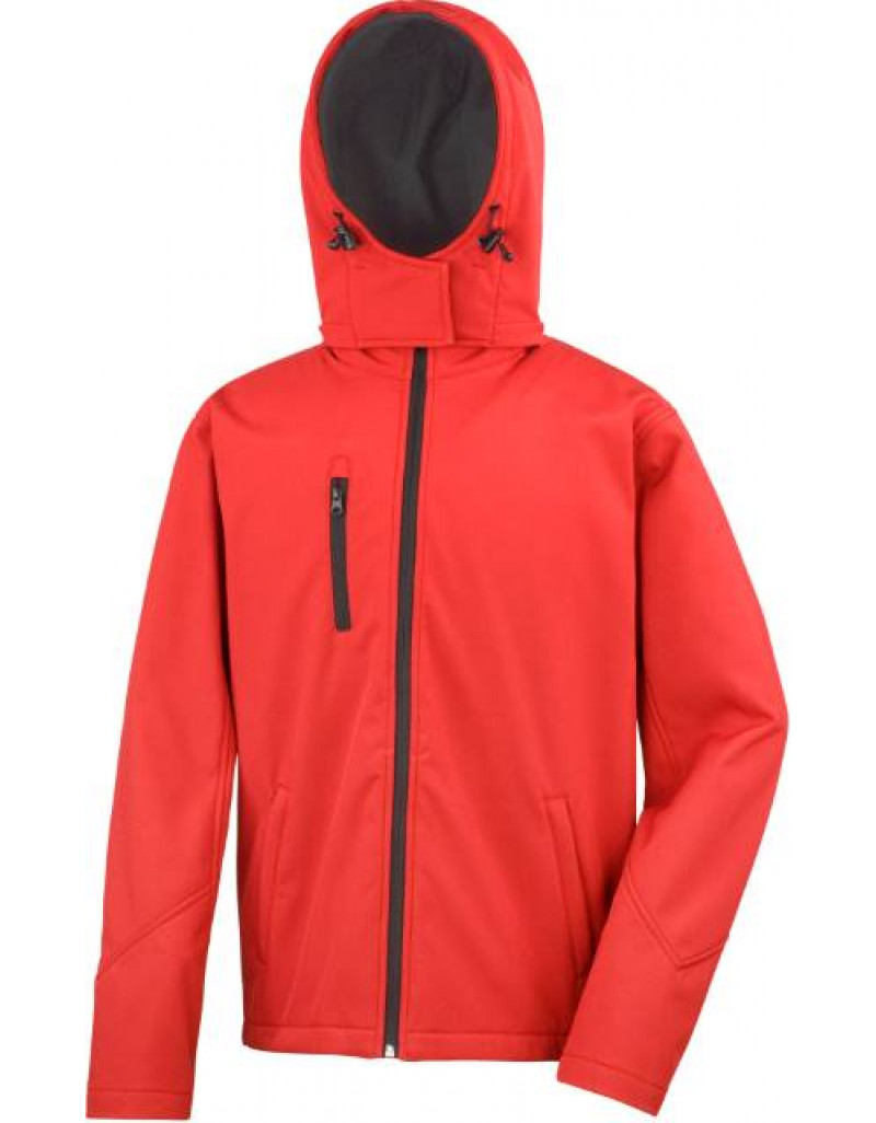 Jachetă softshell cu glugă, cu 3 straturi, pentru bărbați